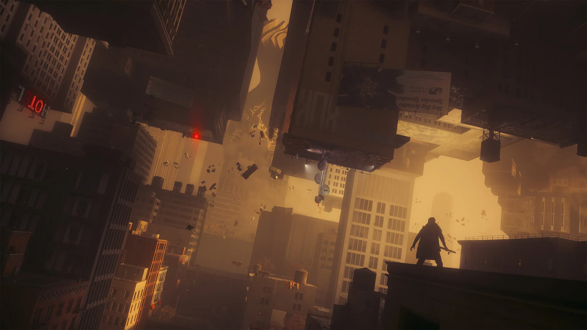 Official CONTROL Resonant promotional screenshot of a distorted Manhattan environment